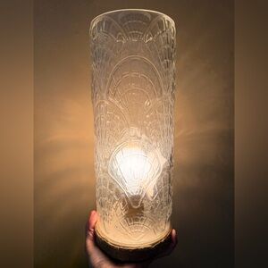 Textured Glass Table Lamp